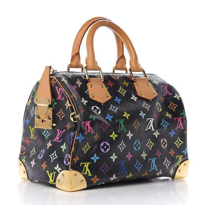 Louis Vuitton Monogram Multicolor Speedy 30 Black 2 of 8