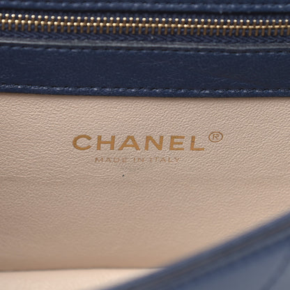 Chanel Lambskin Stitched Coco Luxe Medium Flap Blue 5 of 10