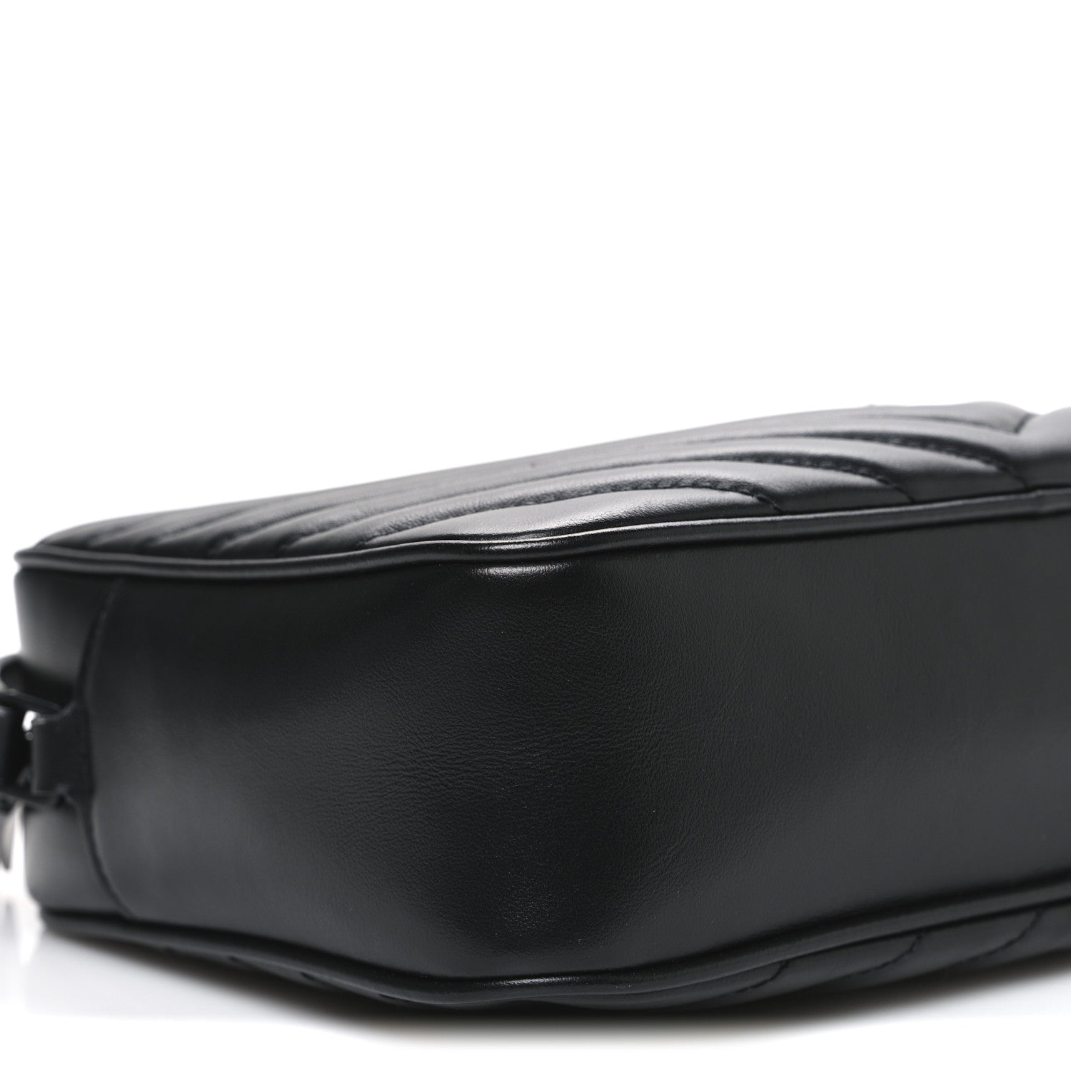 Saint Laurent Calfskin Matelasse Monogram Monochrome Lou Camera Bag Black 9 of 10