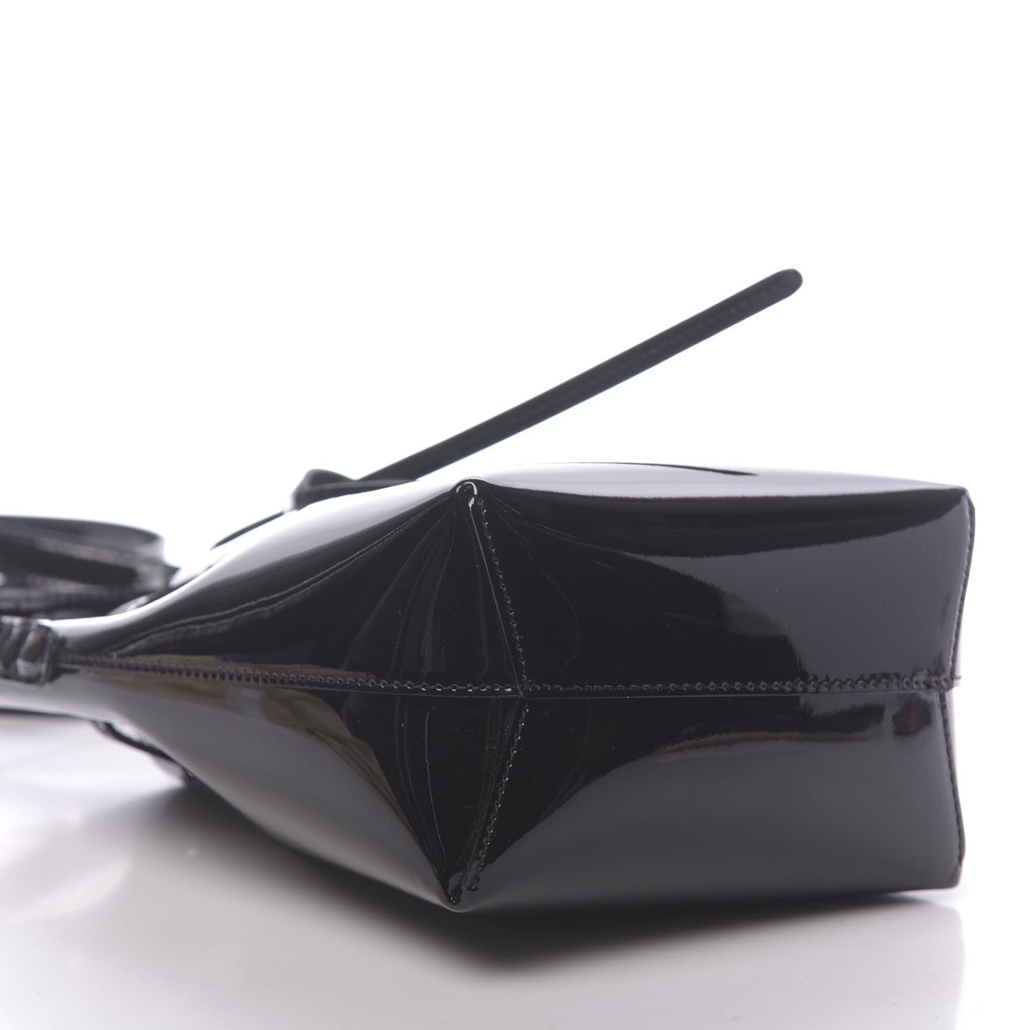 Mansur Gavriel Patent Calfskin Mini Mini Bucket Bag Black 8 of 9