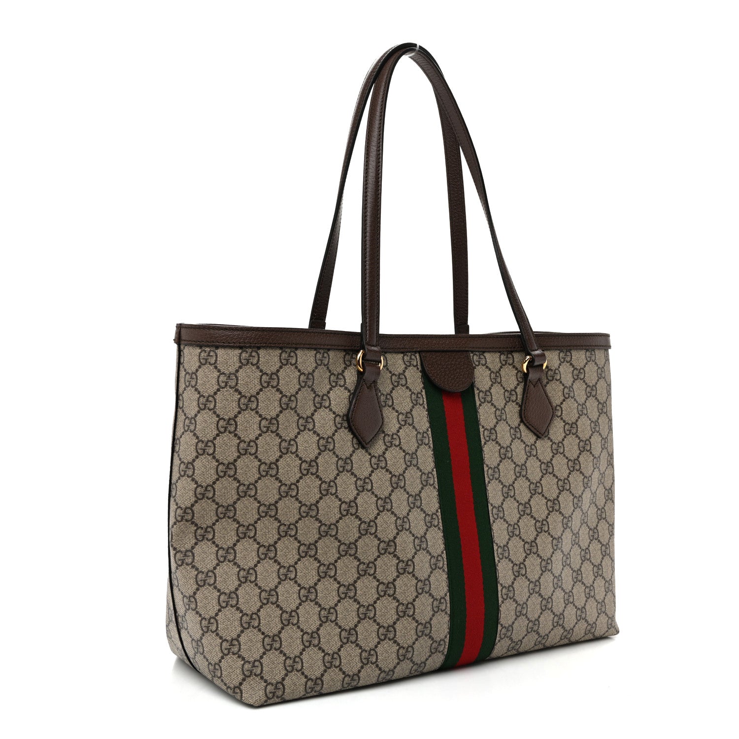 Gucci GG Supreme Monogram Medium Ophidia Shopping Tote Brown 3 of 10