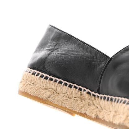 Chanel Lambskin CC Espadrilles 40 Black 9 of 11