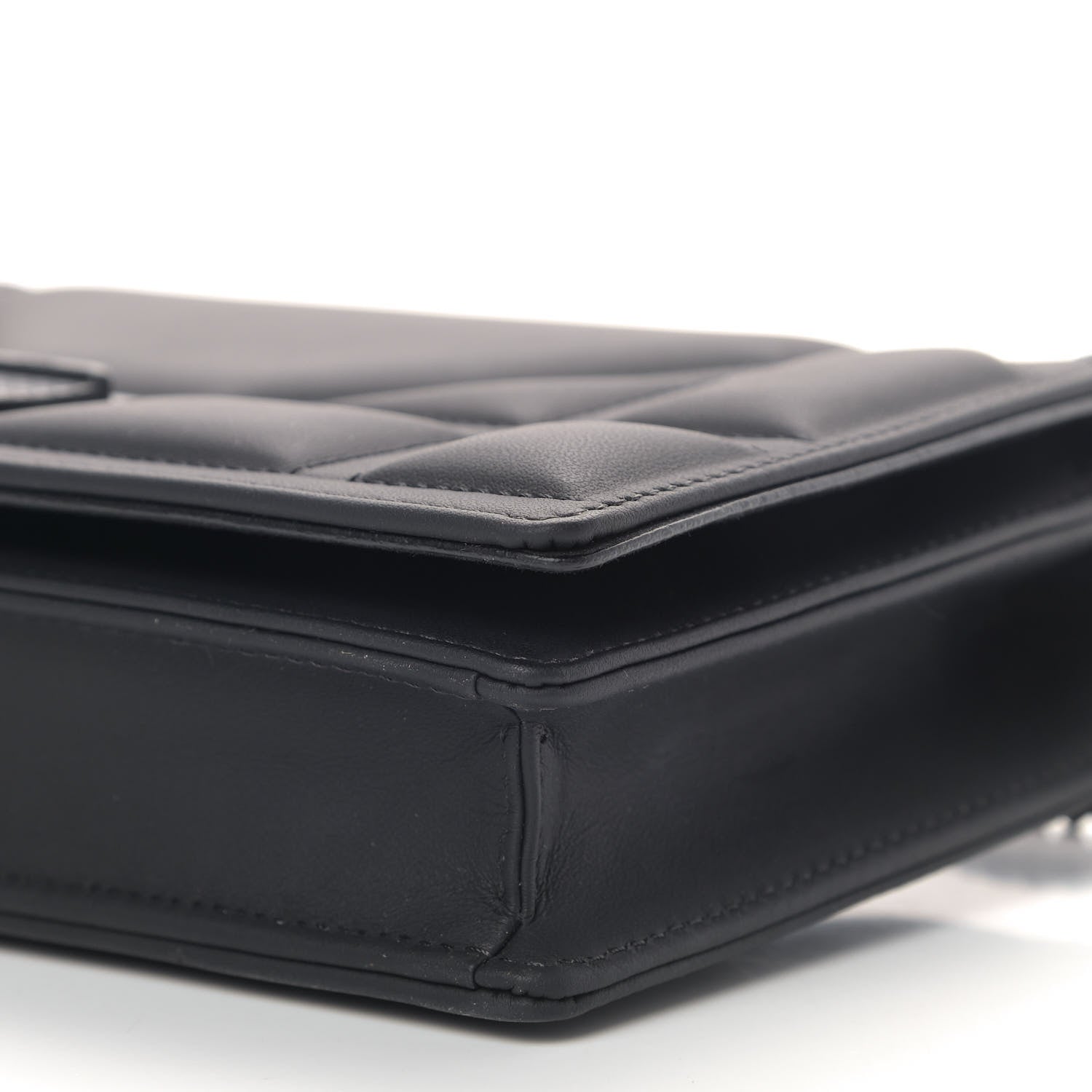 Christian Dior Ultra Matte Calfskin Diorama Wallet on Chain Pouch Black 7 of 11
