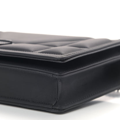 Christian Dior Ultra Matte Calfskin Diorama Wallet on Chain Pouch Black 7 of 11
