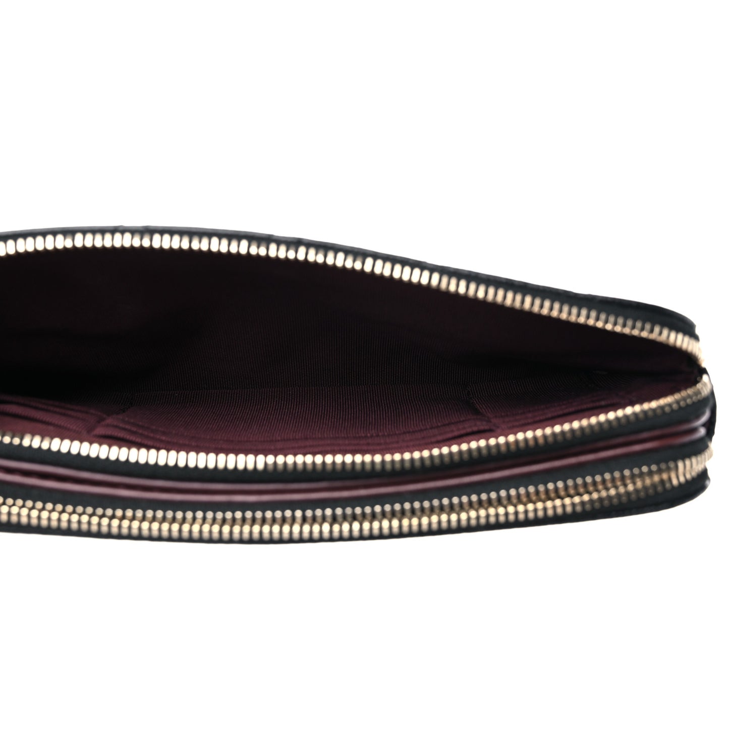 Caviar Quilted Small Clutch With Chain Black