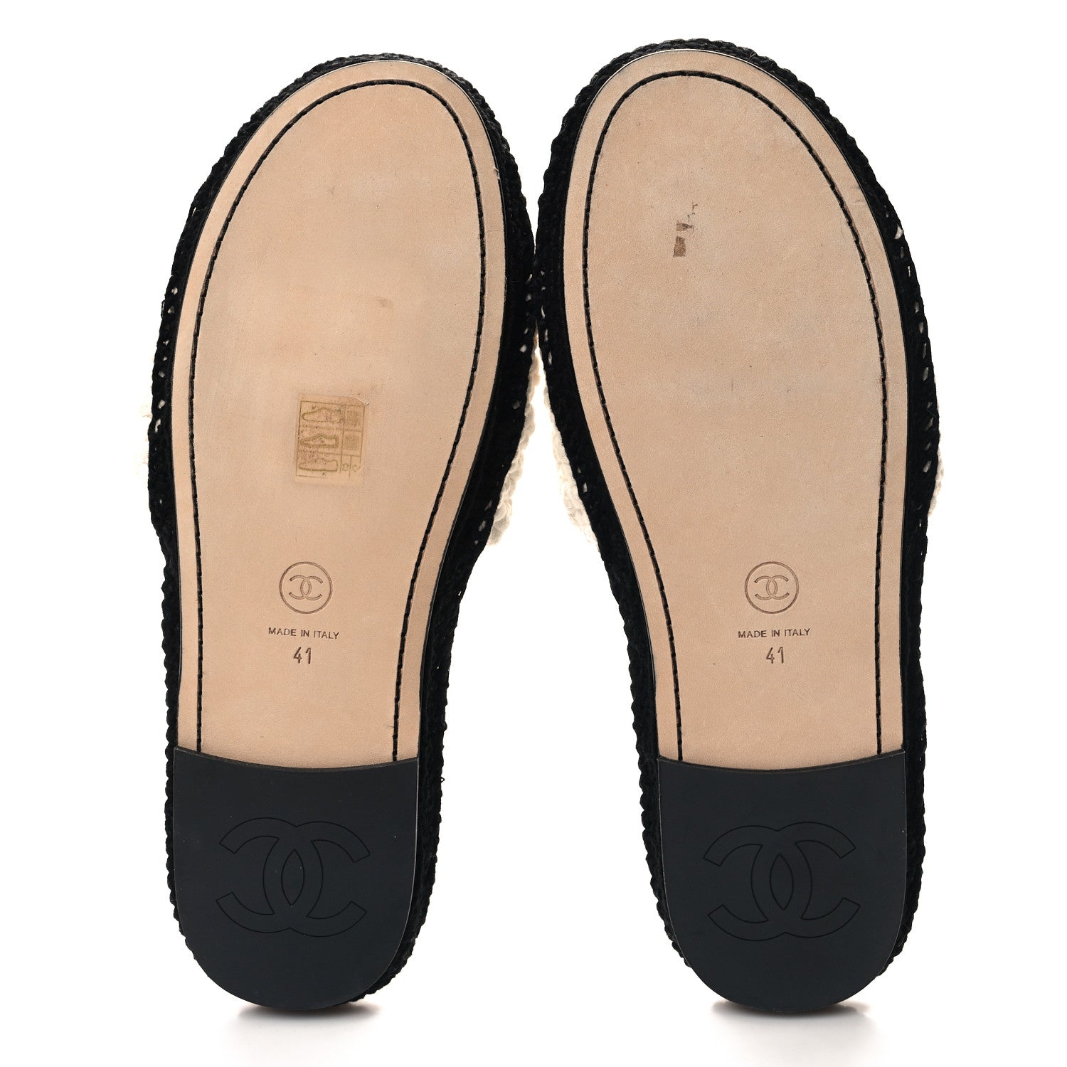 Chanel Crochet Mules 41 Ivory Black 5 of 9