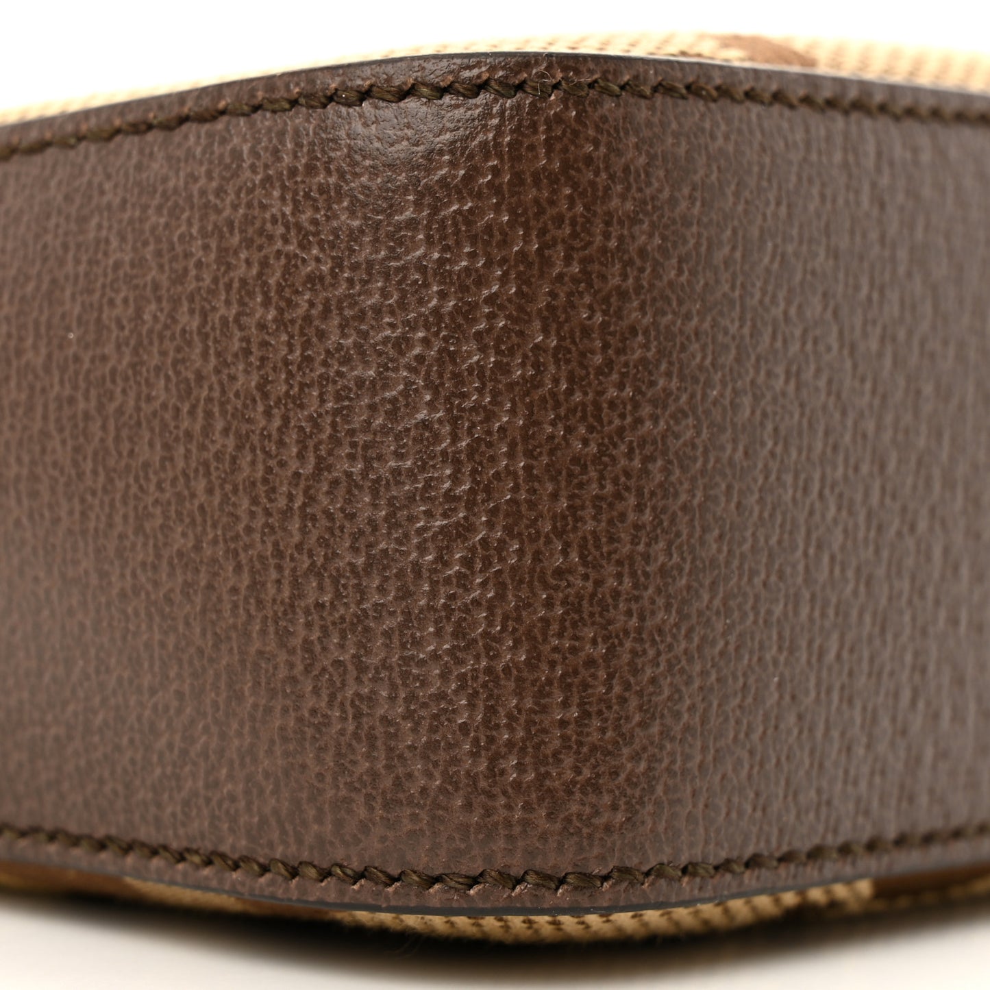 Monogram Jumbo GG Textured Dollar Calfskin Web Messenger Shoulder Bag Camel Ebony New Acero