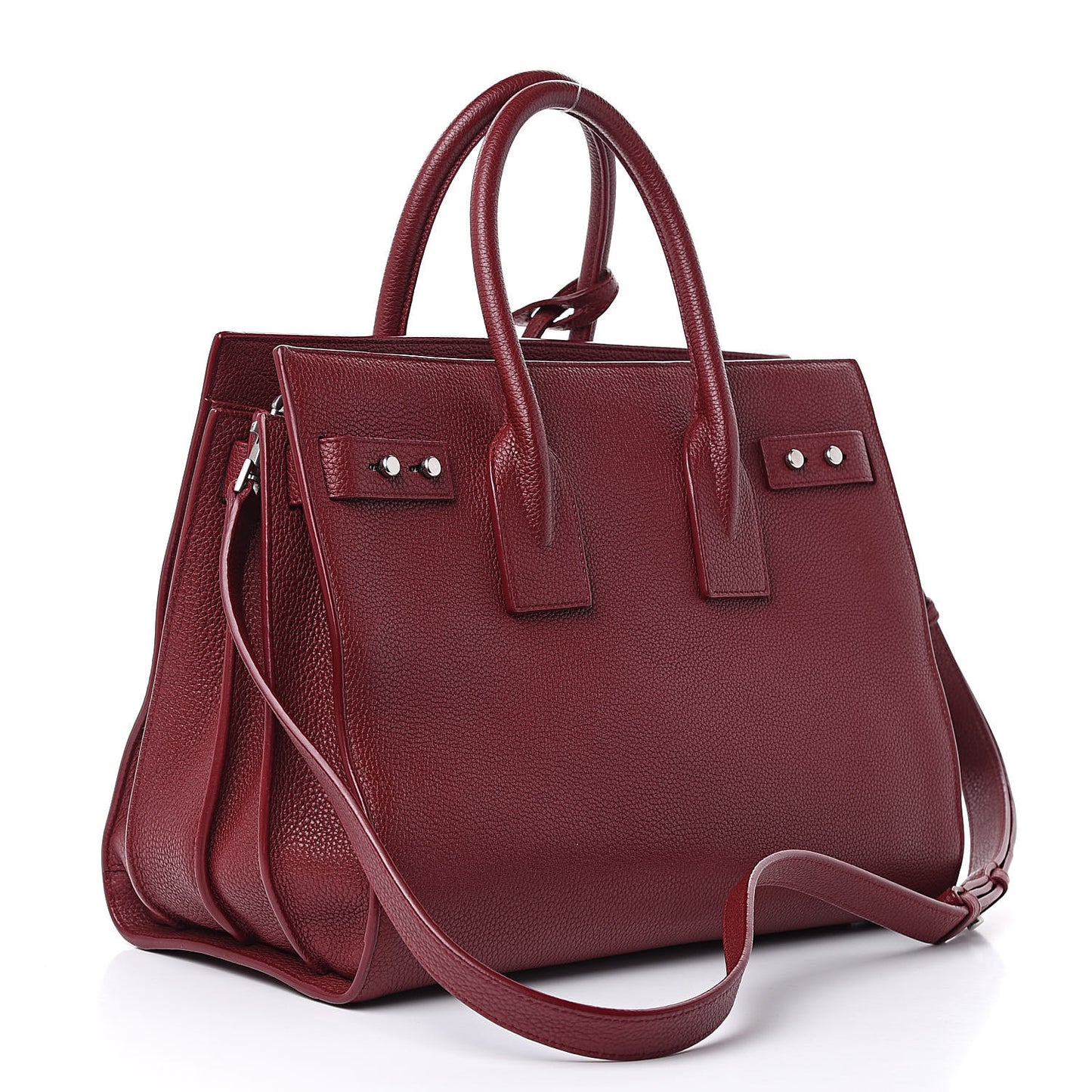 Grained Calfskin Small Supple Sac De Jour Dark Pallisandre