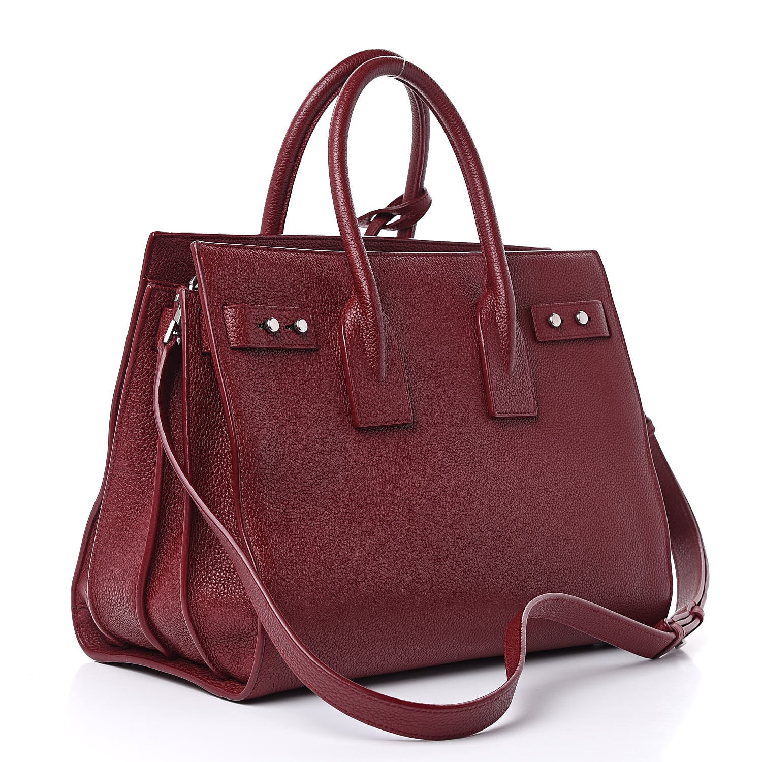 Saint Laurent Grained Calfskin Small Supple Sac De Jour Dark Pallisandre 3 of 10