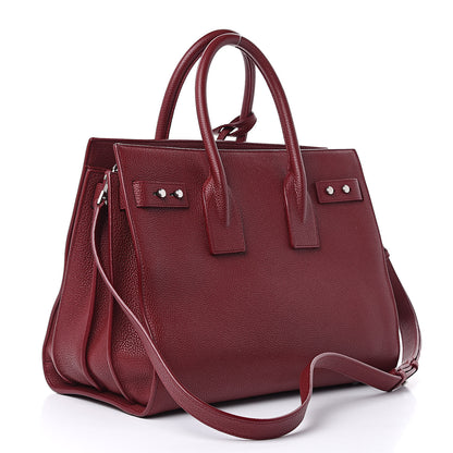Saint Laurent Grained Calfskin Small Supple Sac De Jour Dark Pallisandre 3 of 10