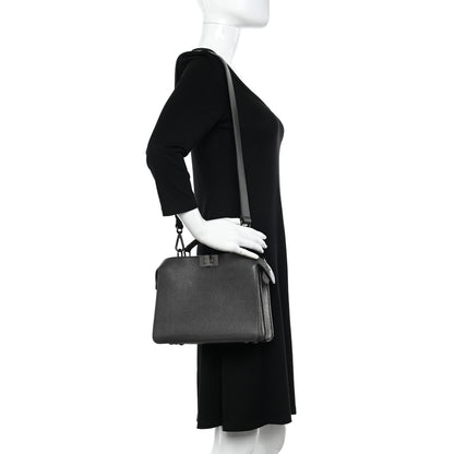 Fendi Cuoio Romano Lux Mini Peekaboo I SEE U Satchel Graphite 2 of 11