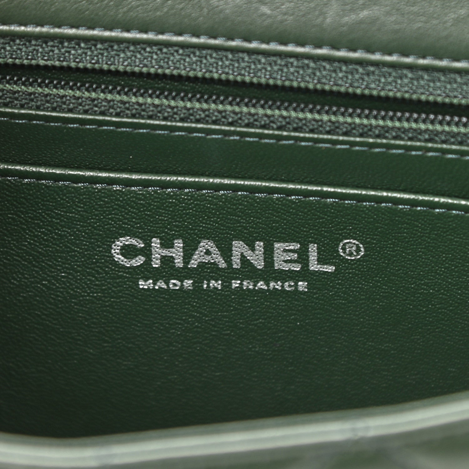 Chanel Lambskin Quilted Mini Rectangular Flap Green 5 of 9