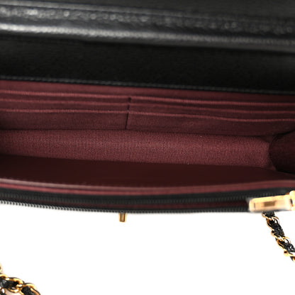 Chanel Caviar Quilted CC Turnlock Wallet On Chain WOC Black 5 of 12