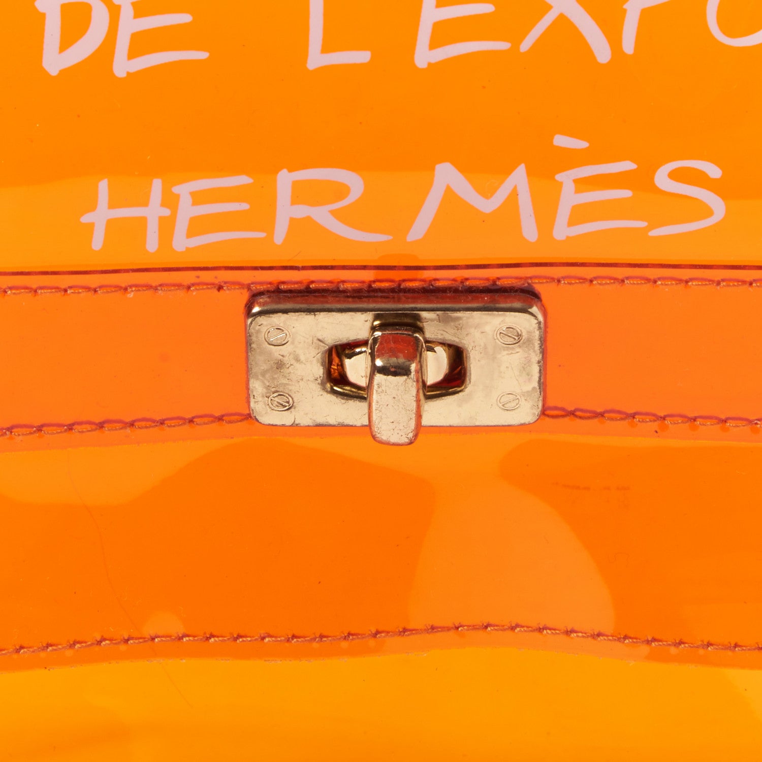 Hermes Vinyl Souvenir De L'Exposition Kelly Orange 6 of 7