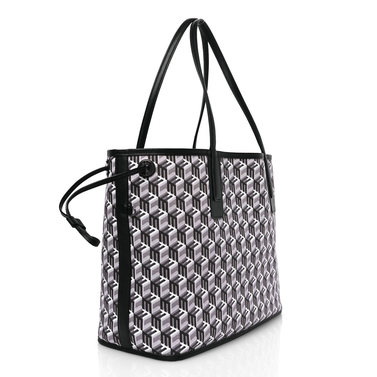 MCM Visetos Medium Liz Reversible Shopper Tote Black 6 of 17