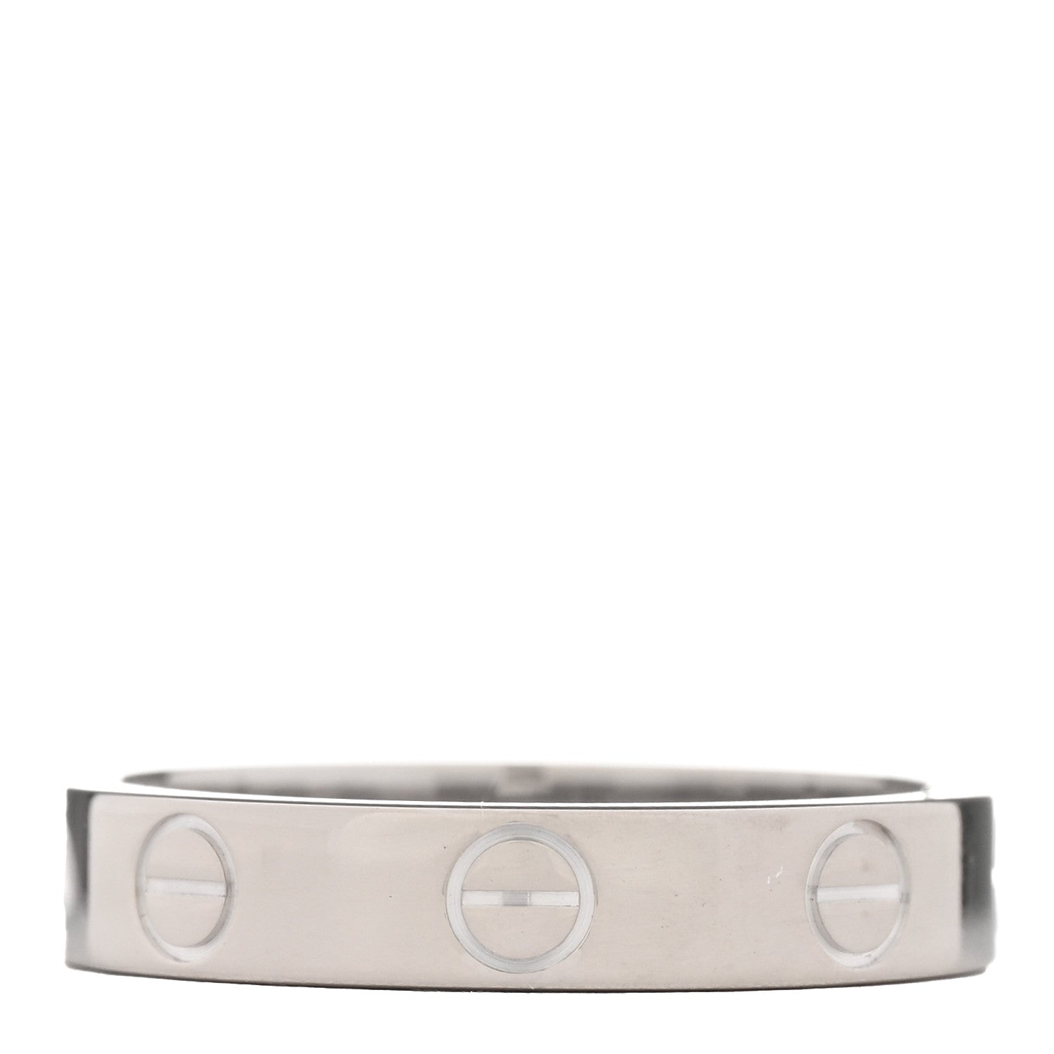 Cartier 18K White Gold 3.5mm LOVE Wedding Band Ring 51 5.75 3 of 4