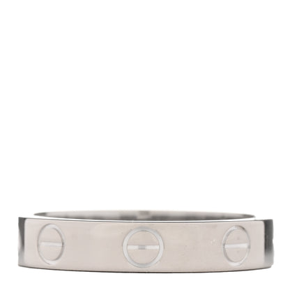 Cartier 18K White Gold 3.5mm LOVE Wedding Band Ring 51 5.75 3 of 4