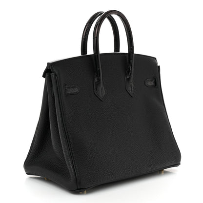 Hermes Togo Matte Alligator Birkin Touch 25 Black 3 of 11