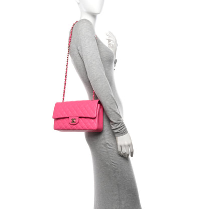 Chanel Caviar Quilted Medium Double Flap Pink 2 of 11