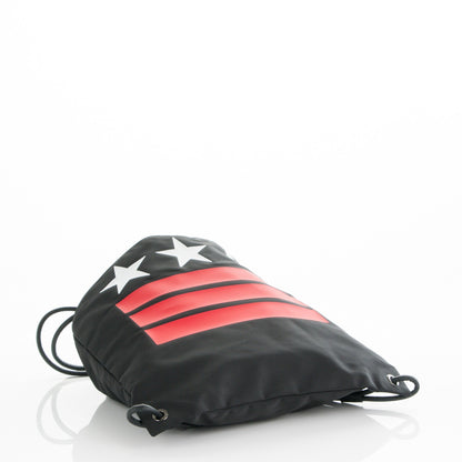 Givenchy Nylon Stars and Stripes Drawstring Backpack Black 4 of 7