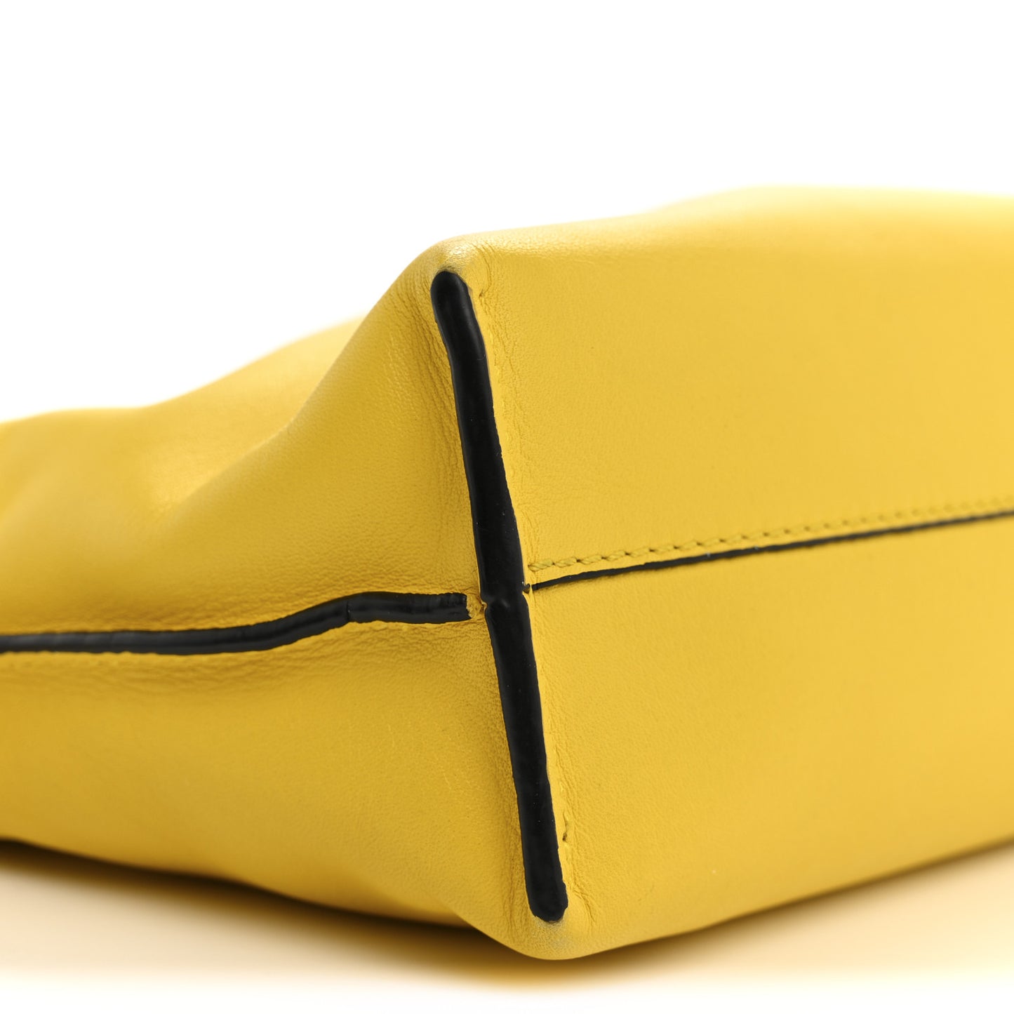 Calfskin Mini Flamenco Knot Clutch Mustard