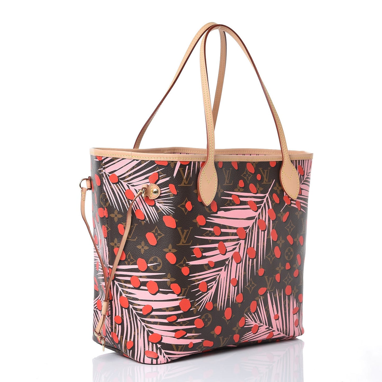 Monogram Jungle Dots Neo Neverfull MM Sugar Pink Poppy