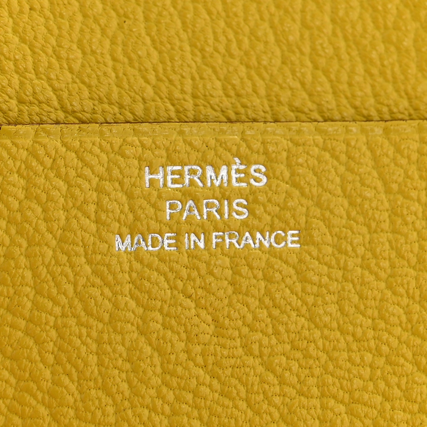 Chevre Mysore Mini In-The-Loop Card Holder Jaune De Naples