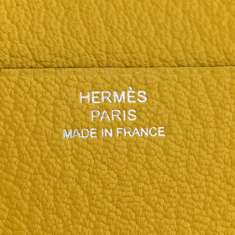 Hermes Chevre Mysore Mini In-The-Loop Card Holder Jaune De Naples ...
