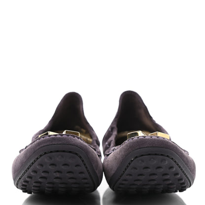 Louis Vuitton Suede Lovely Ballet Flats 37 Purple 2 of 8