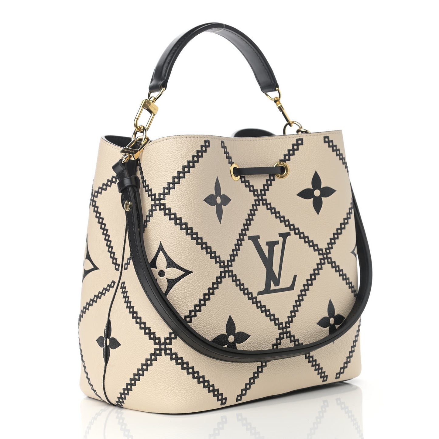 Empreinte Monogram Giant Broderies Neonoe MM Cream Black