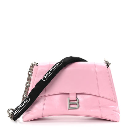 Balenciaga Calfskin S Downtown Shoulder Bag Candy Pink Black 1 of 9
