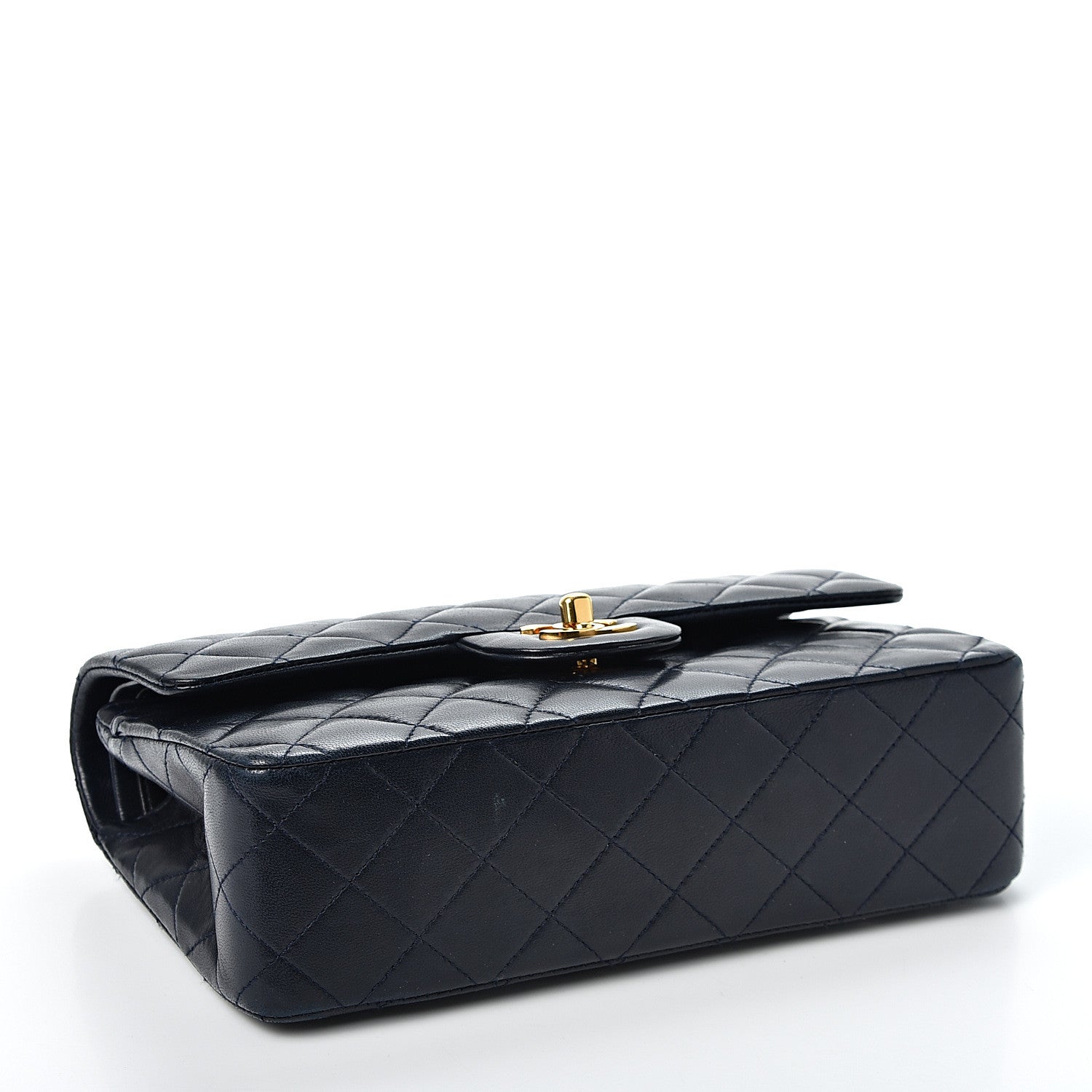 Chanel Lambskin Quilted Medium Double Flap Navy 3 of 12