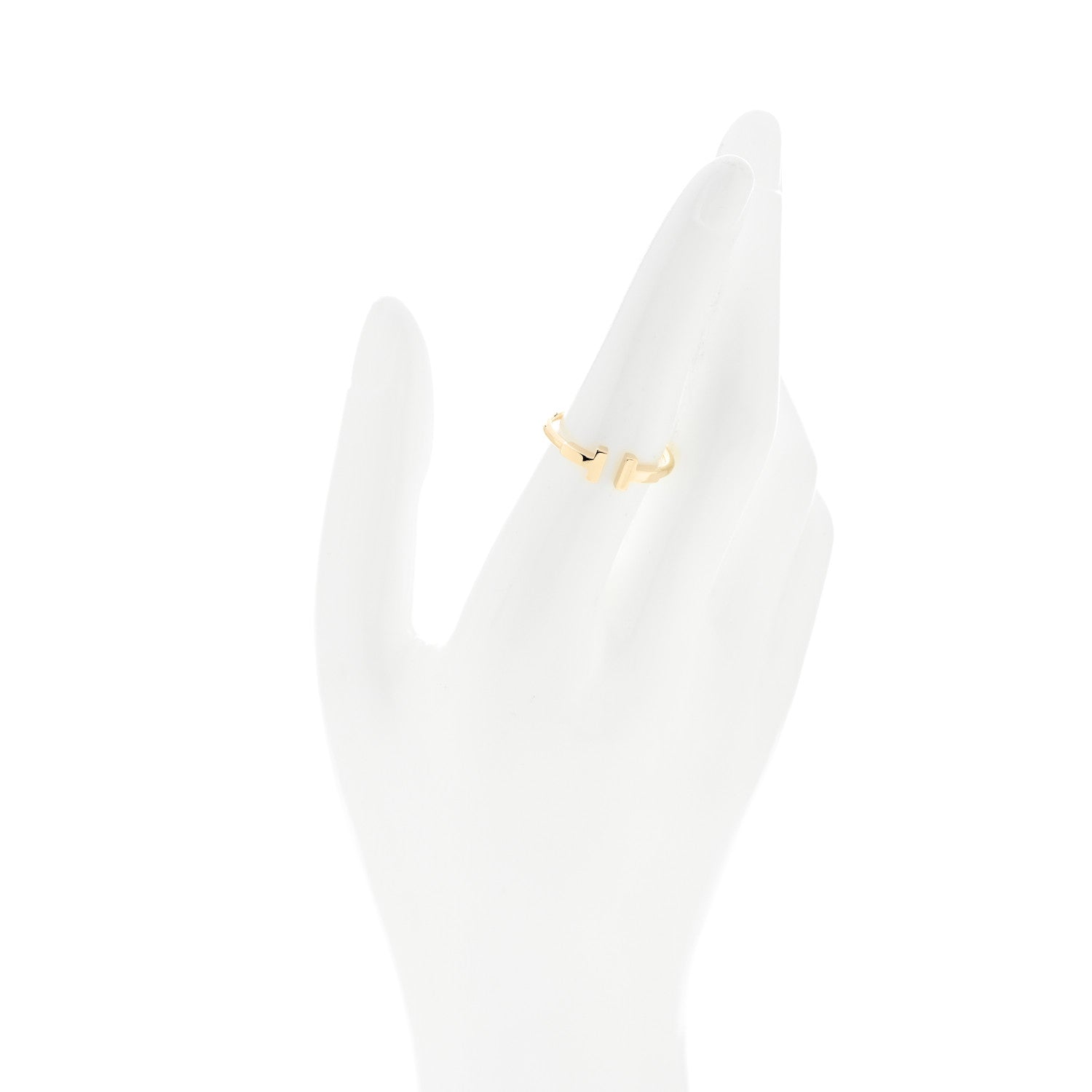 Tiffany 18K Yellow Gold T Wire Ring 54 6.75 2 of 5