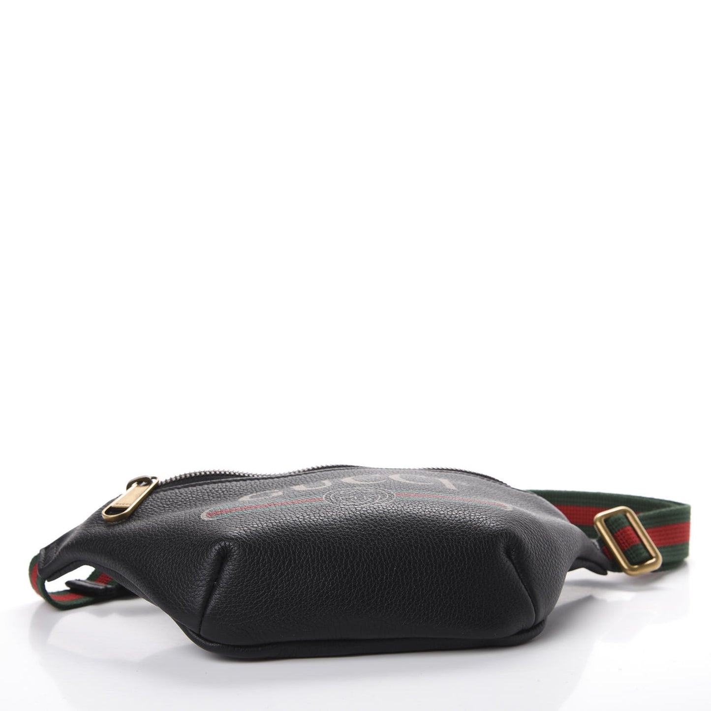 Grained Calfskin Small Logo Belt Bag Black