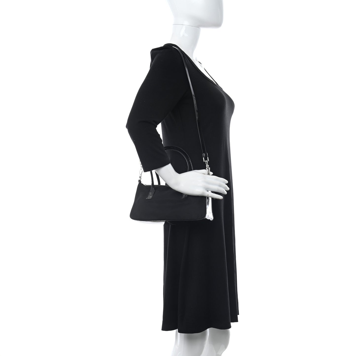 Nylon Spazzolato Bag Black