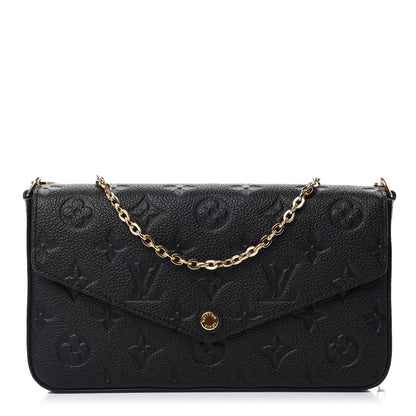 Louis Vuitton Empreinte Pochette Felicie Chain Wallet Black 1 of 11