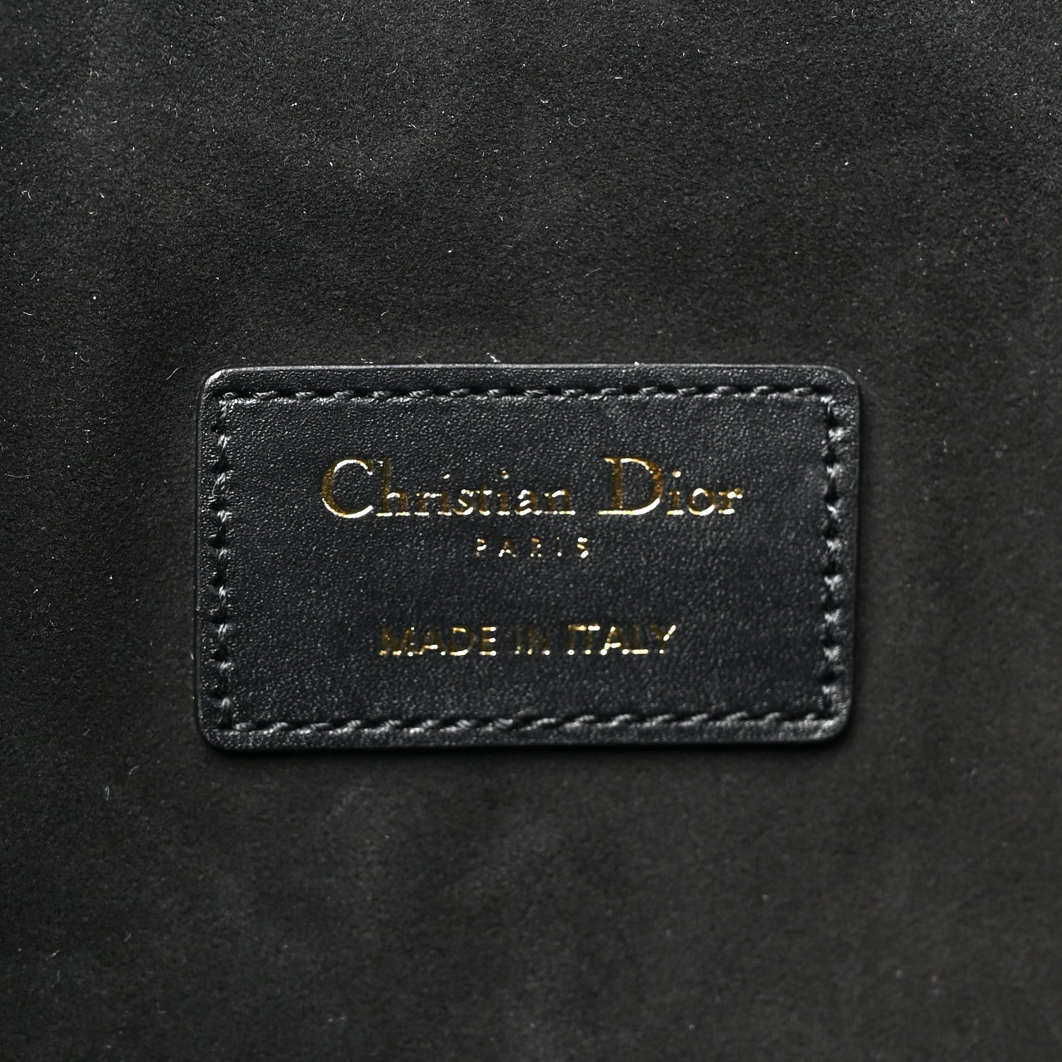 Christian Dior Calfskin CD Embossed Medium C'est Chain Bucket Bag Black 6 of 8