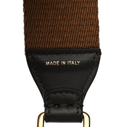 Fendi Ribbon Vitello Century FF 1974 Flat Studded Strap You Fango Marrone Ebano 5 of 6