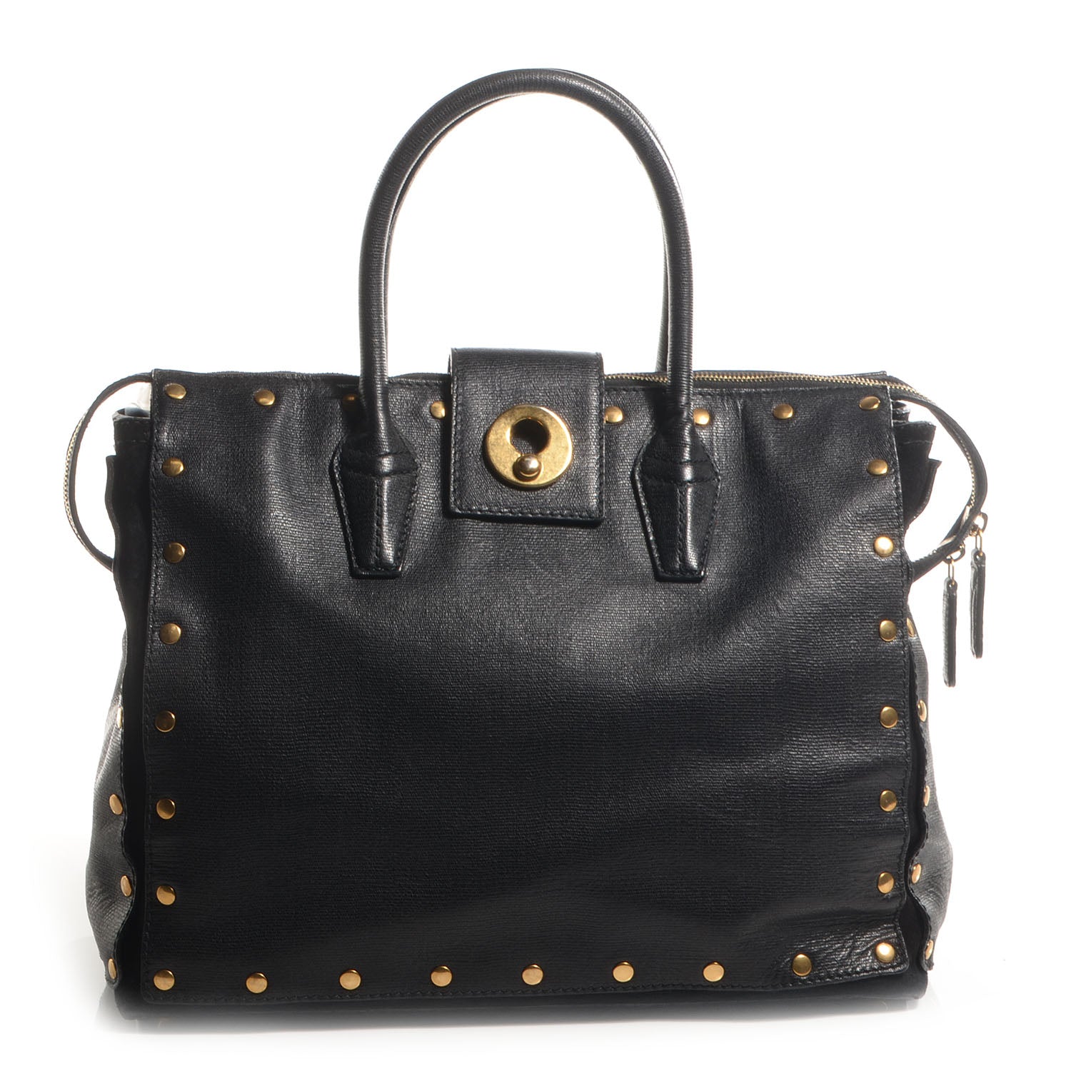 Saint Laurent Leather Muse Studded Cabas Black 1 of 9