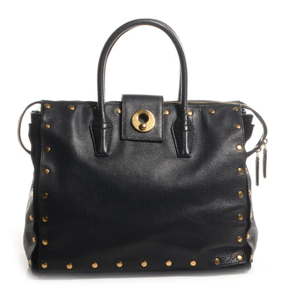Saint Laurent Leather Muse Studded Cabas Black 1 of 9