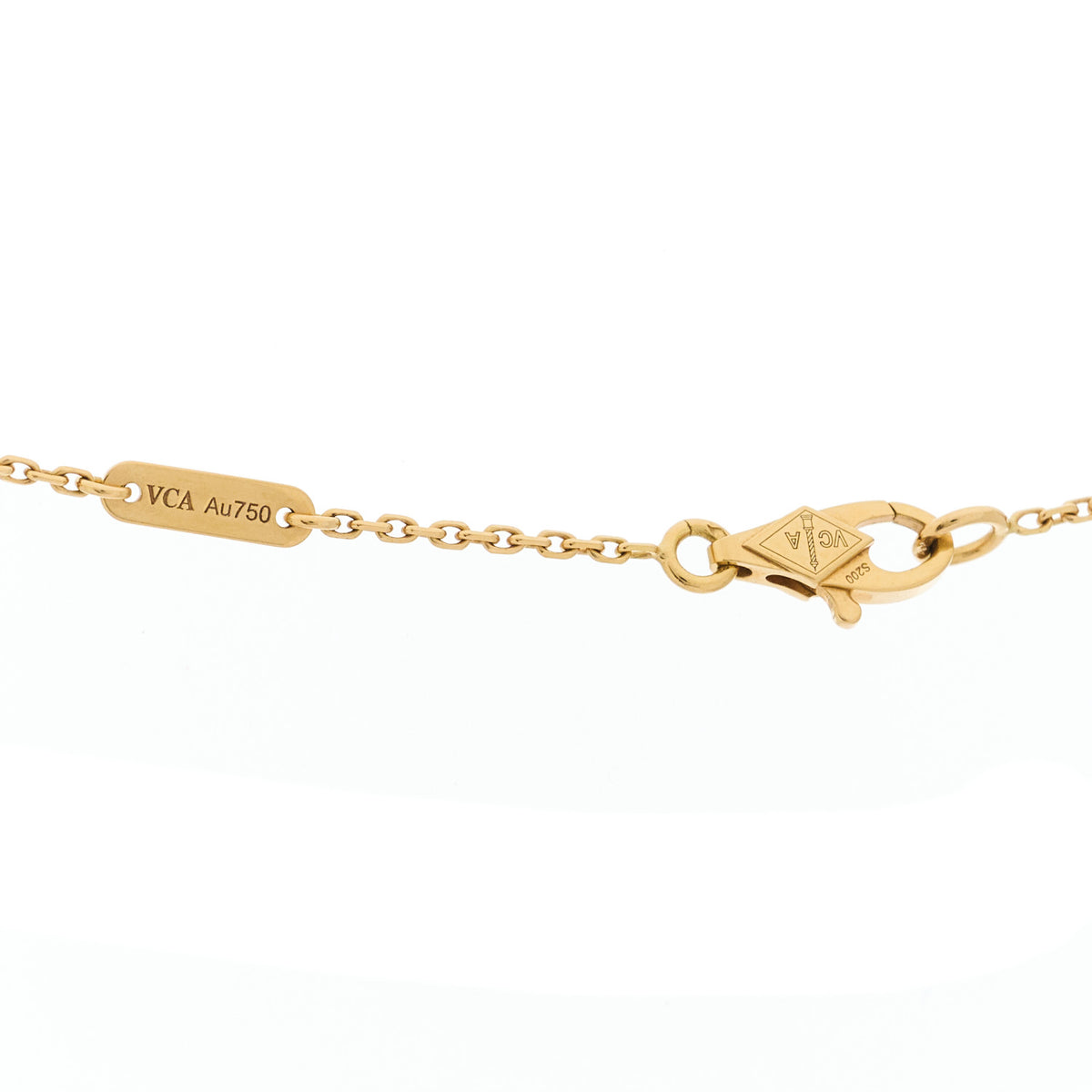 18K Yellow Gold Mother of Pearl Sweet Alhambra Pendant Necklace