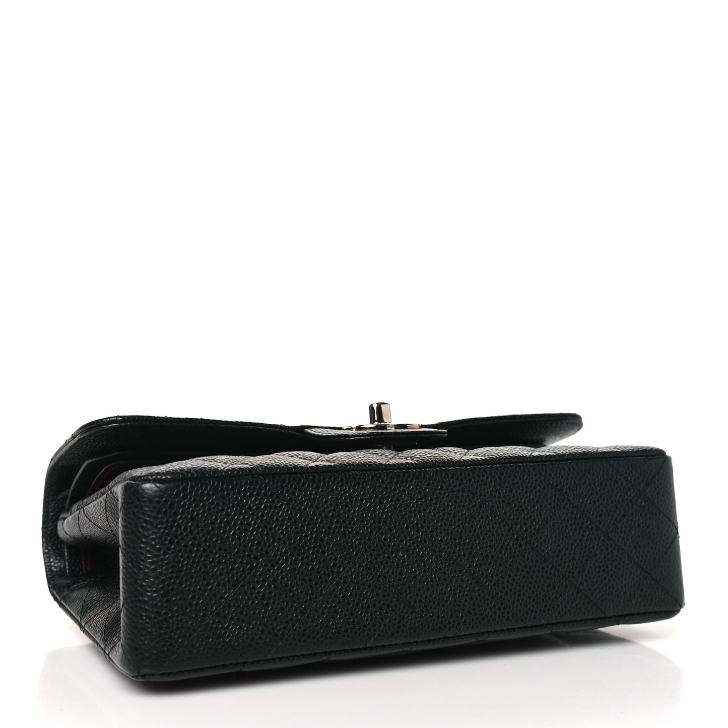 Caviar Quilted Small Double Flap Black