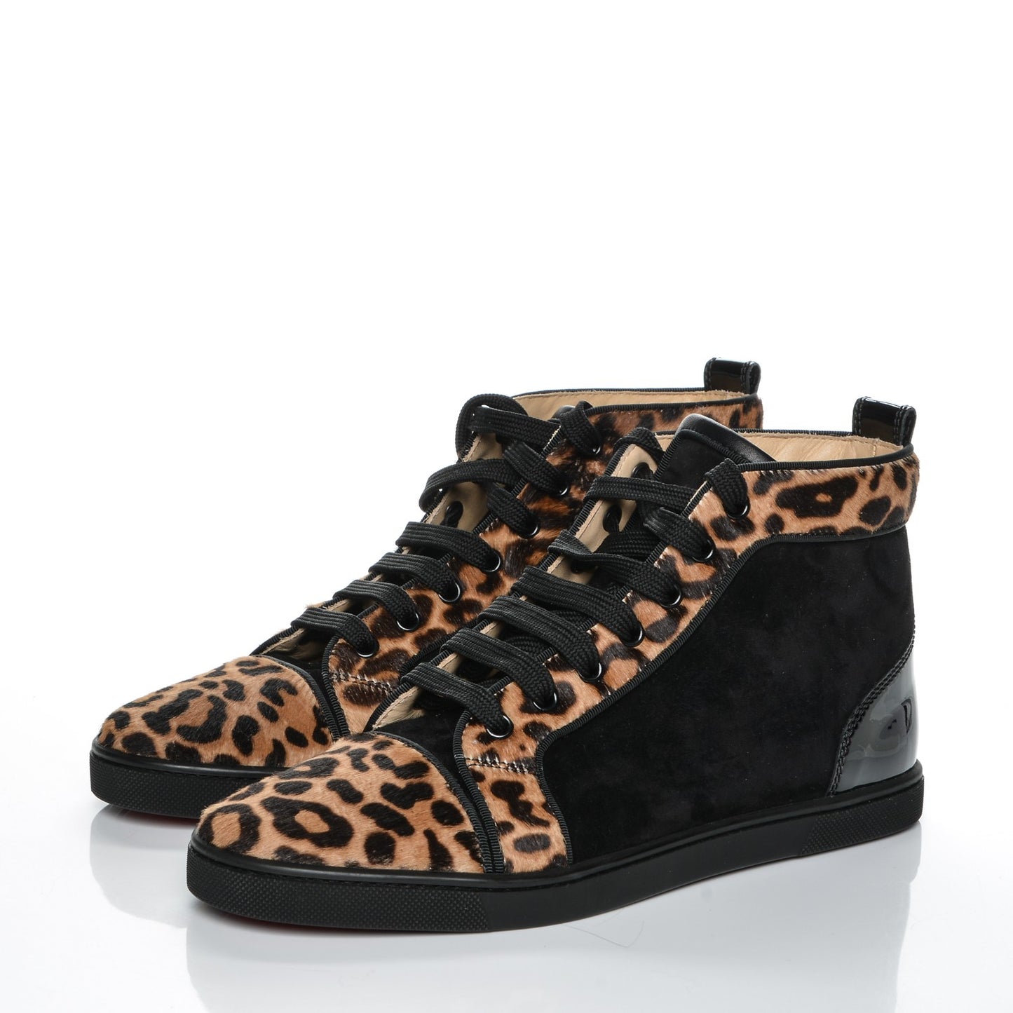 Pony Hair Suede Jaguar Bip Bip Flat Sneakers 39 Brown Black