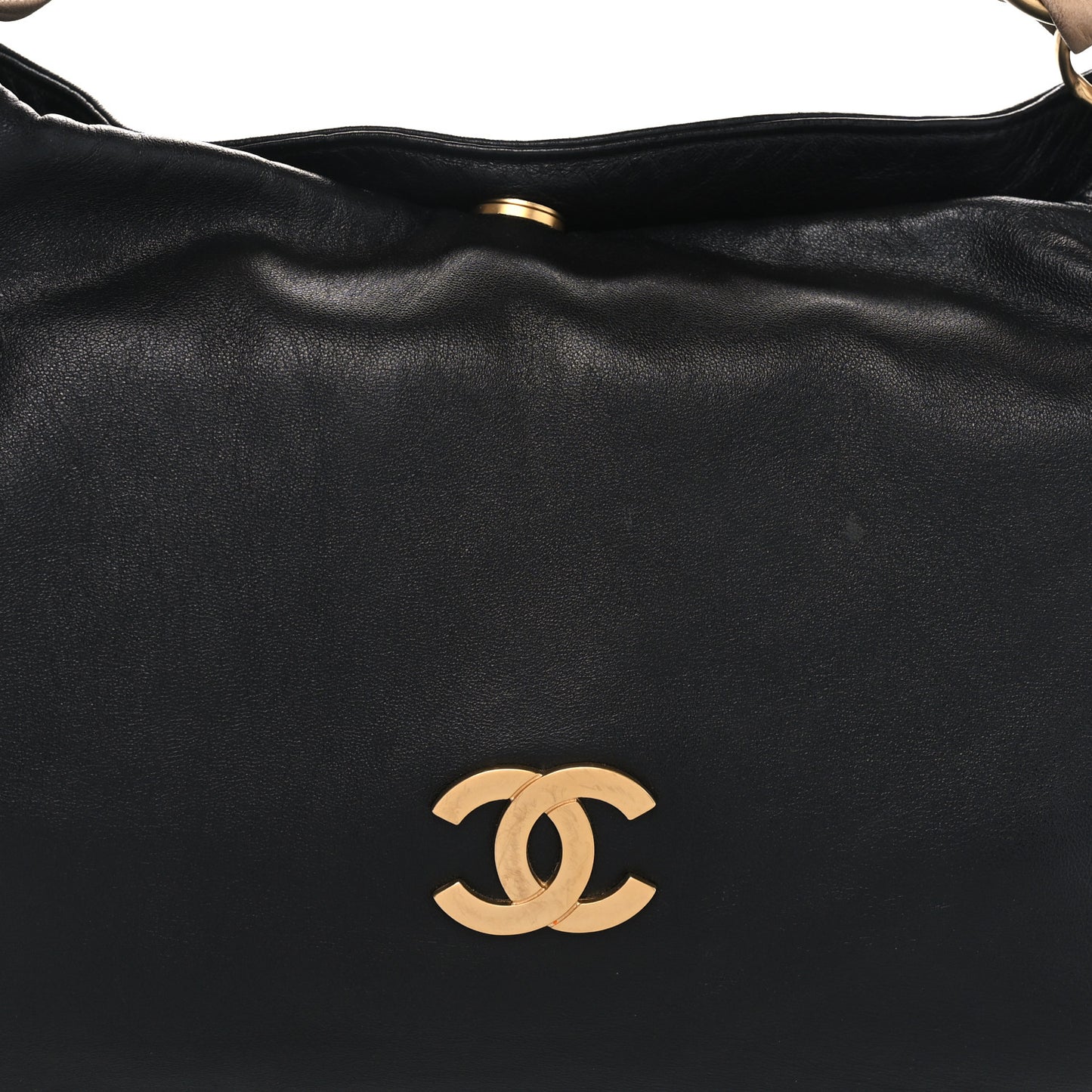 Lambskin Small Olsen Shoulder Bag Black Beige