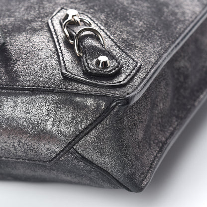 Balenciaga Metallic Calfskin Milkyway Papier Crossbody Bag Black 13 of 15