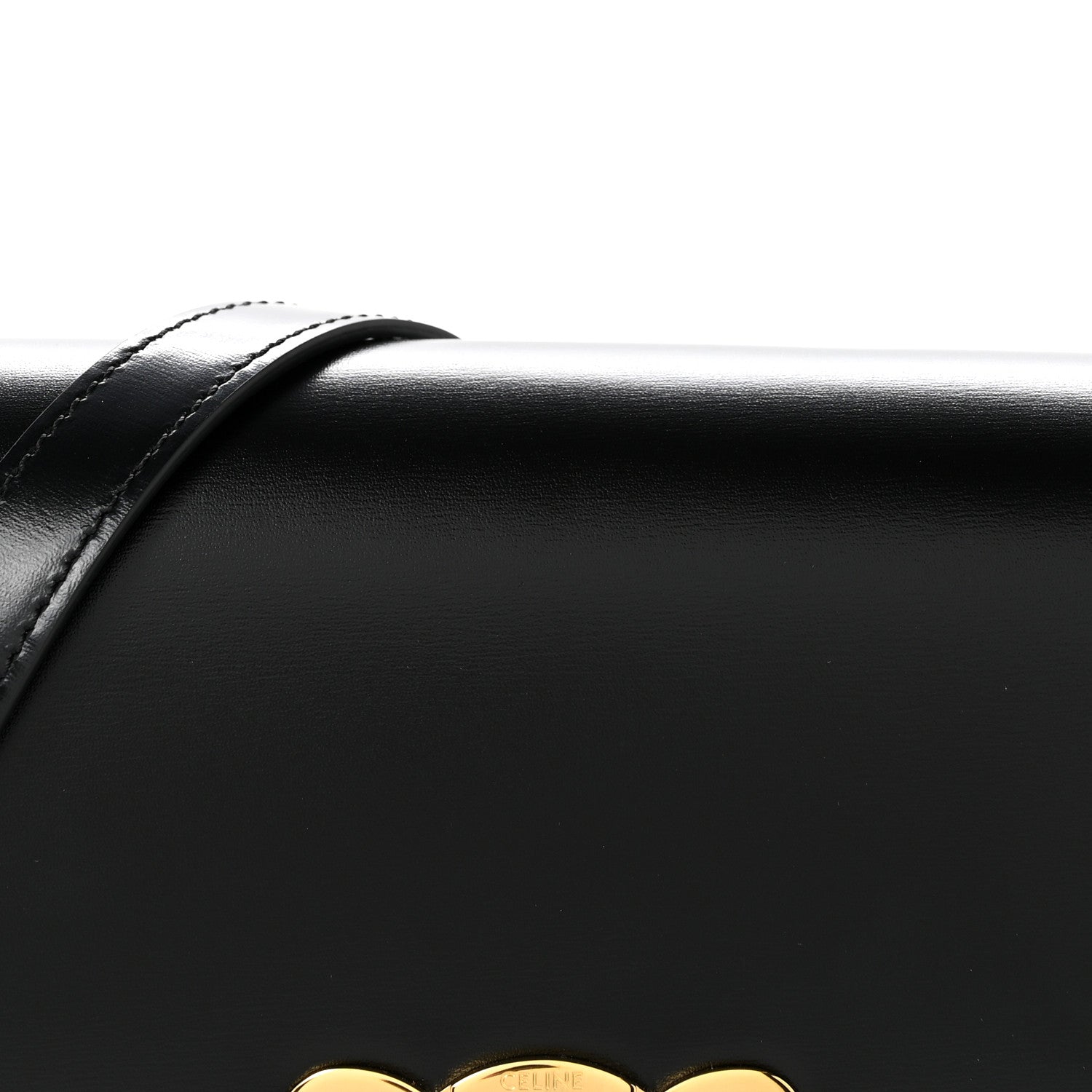 Celine Shiny Calfskin Teen Triomphe Black 8 of 12