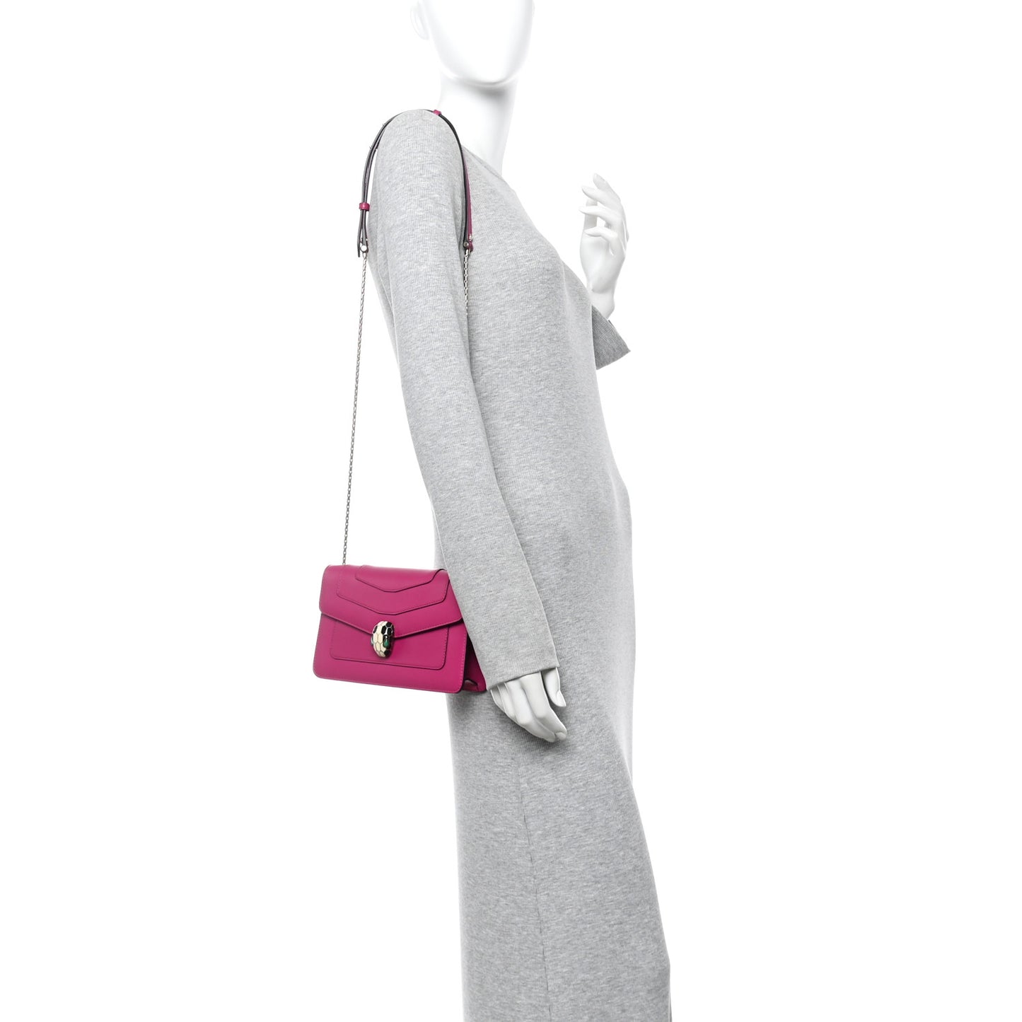 Calfskin Serpenti Forever Crossbody Bag Pink