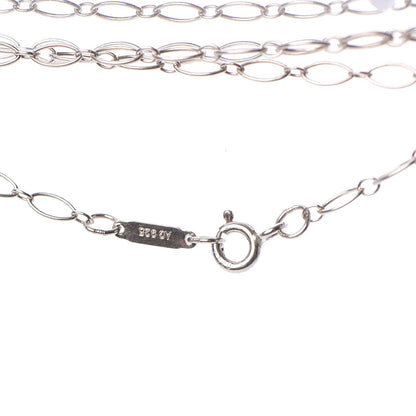 Tiffany Sterling Silver Diamond Large Daisy Key Pendant Link Necklace 4 of 6