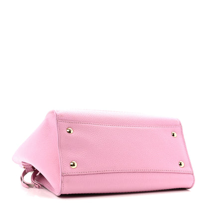 Salvatore Ferragamo Grained Calfskin Double Handle Small Amy Tote Pink 4 of 15