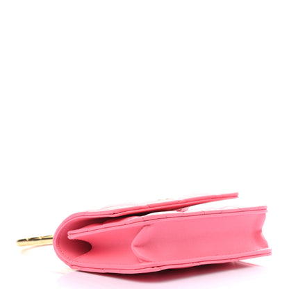 Chanel Lambskin Quilted CC Hook Card Holder Pink 4 of 8